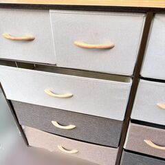 ★簡単組立 布張り カラー チェスト ４段 ワイド NBC-610の画像