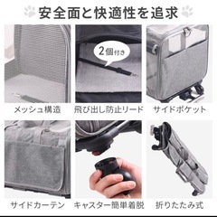 【美品】ペットカート(2匹用)の画像