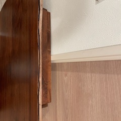 【割れ有ジャンク】無垢材 丸リビングテーブル ウォールナット 90cm サークルテーブル 円卓 座卓の画像
