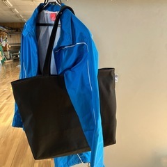【ハンドメイド】帆布トートバッグ 肩がけ ブラック 0721新品未使用の画像
