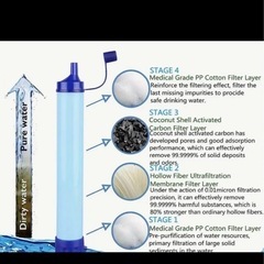 中空糸膜活性炭両式
携帯浄水器 防災用品 防災グッズの画像