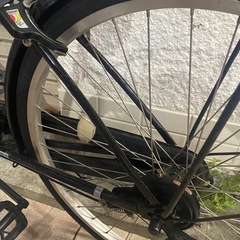 ギアなし26インチ自転車★ママチャリ黒★カゴ付き自転車の画像