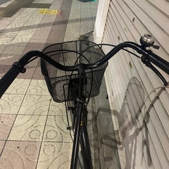 ギアなし26インチ自転車★ママチャリ黒★カゴ付き自転車の画像