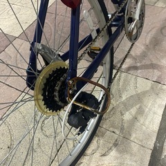 ネイビークロスバイク★26インチ自転車★7段階ギアありの画像