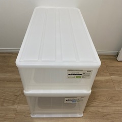 ニトリ 押し入れ収納ケース×2 MLサイズの画像