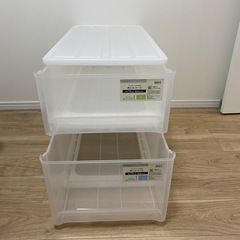 ニトリ 押し入れ収納ケース×2 MLサイズの画像