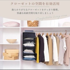 収納グッズ 吊り下げ収納 クローゼット 衣類 スペース 空間利用 の画像