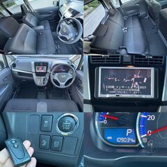 😊ムーヴ カスタム後期型😀車検長いR8年11月🤞豪華装備👌純正LEDヘッドライト/純正14インチアルミホイール/オートライト/キーレス連動オートドアミラー/ETC/プッシュスタート😃フルセグ/ナビ/CD/DVD/👍修復歴なし👍の画像