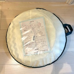 【収納取説付】ワンタッチ蚊帳　底つき　ドアファスナー　　小物入れポケット付き　ファスナー蛍光カバーつきの画像