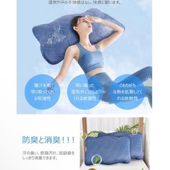 ⭐️新品未開封⭐️冷感枕カバー 接触冷感 43×63cm 抗菌 防臭 四季兼用 ゴムバンド 洗えるの画像