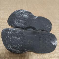 子供 サンダル 17.0サイズ 黒の画像