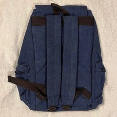 帆布 リュックサック ネイビー 大容量 男女兼用 紺 リュックの画像