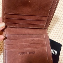 PERSON'S FOR MEN 高品質レザー製の二つ折り財布の画像