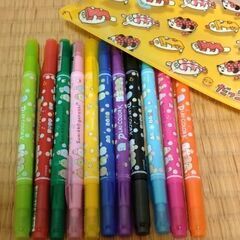 スシローポーチ入り すみっこぐらし水性ペン11色の画像