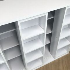 【新品】☆３連スライド棚付き　大型書棚 ☆【訳あり特価品】の画像