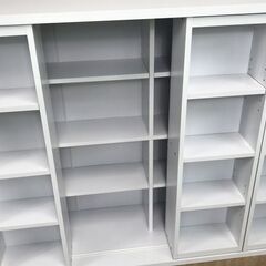 【新品】☆３連スライド棚付き　大型書棚 ☆【訳あり特価品】の画像