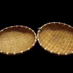 (中古)レトロ 竹編みざる‐Aの画像