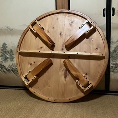 丸いテーブルの画像
