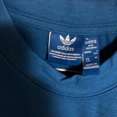 未使用　アディダス　XXL 青色　Tシャツの画像