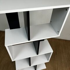 【新品】☆4段　多目的シェルフラック　BK/WH☆　OUTLETの画像