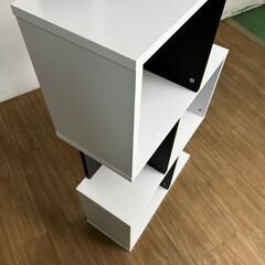 【新品】☆4段　多目的シェルフラック　BK/WH☆　OUTLETの画像