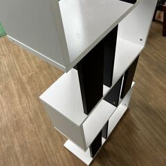 【新品】☆4段　多目的シェルフラック　BK/WH☆　OUTLETの画像