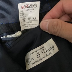 メンズスーツ上下セット169から177センチの画像
