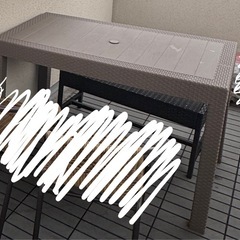 ウィッカーベンチ 幅90×奥行35×高さ42cmの画像