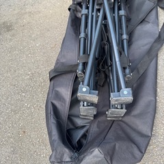 アウトドア ベッド 軽量 簡易ベッド 折りたたみ コンパクト 安い コット キャプテンスタッグ ブラック キャンピングベッドの画像