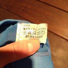 プール帽　青　記名ありの画像