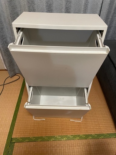 無印重ねて増やせるダストボックス・二段セット（廃盤品） (まっ