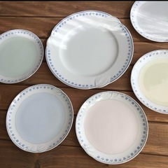 ノリタケNoritakeラブロマンス プレート6枚セット パステルカラー洋食器の画像