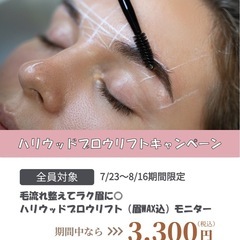 【7/23〜8/16限定】毛流れ矯正してラク眉に◎ハリウッ…