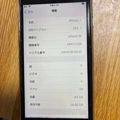 iPhoneSE(第3世代)ブラック64GBの画像