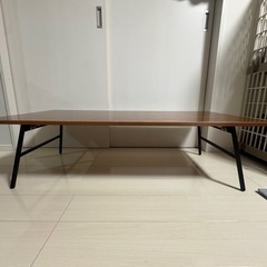 テーブル　ローテーブル　折りたたみ式　茶色　の画像