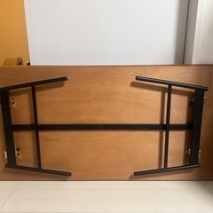 テーブル　ローテーブル　折りたたみ式　茶色　の画像