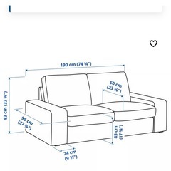 『美品！』IKEA 2人掛けソファの画像