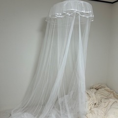 ニトリ　モスキートネット　天蓋　カーテンの画像