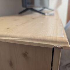 30日処分！カントリー家具◯ハートテレビ台◯収納棚付きの画像