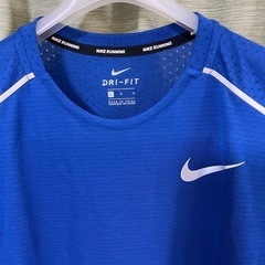 NIKE RUNNING ナイキ ランニング　Tシャツ　DRI-FIT 青　ブルー　メッシュ　サイズL  半袖 L 半袖Tシャツの画像
