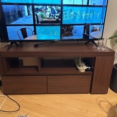 テレビ台 ローボード 120cm 伸縮 収納 棚 テレビボードの画像
