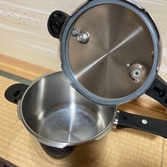 パール金属 圧力鍋 5.5L IH対応 3層底 切り替え式 レシピ付の画像