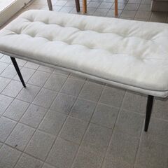 ⑧-3　未使用新品　アウトレット　 ダイニングベンチ 100cm 単品 W クッション ダイニング ベンチ シート ベンチチェア ベンチチェアー 長椅子 長 椅子 ベンチ椅子 食卓 玄関 リビング 2人 2人用 2人掛け 2人掛 シンプル ヴィンテージ カフェ レトロの画像