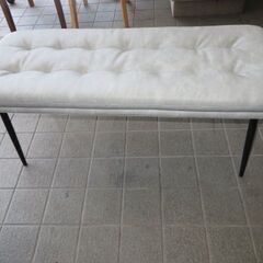 ⑧-3　未使用新品　アウトレット　 ダイニングベンチ 100cm 単品 W クッション ダイニング ベンチ シート ベンチチェア ベンチチェアー 長椅子 長 椅子 ベンチ椅子 食卓 玄関 リビング 2人 2人用 2人掛け 2人掛 シンプル ヴィンテージ カフェ レトロの画像
