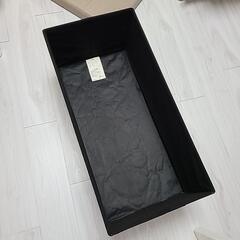 横長 収納スツール ベージュ グレージュの画像