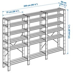 【ご相談中/一旦受付停止】IKEA ヘイネ 3セクション 棚 収納 の画像