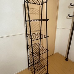 ニトリ、シェルフ、a型スチールラック(ブラック)の画像