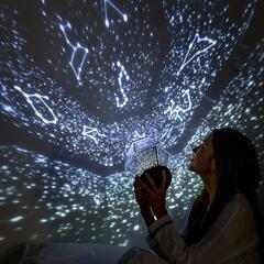 【新品】12種類投影フィルム プラネタリウム 家庭用 人気 本格的 360度回転 投影の画像