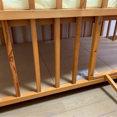ベビーベッドナチュラルカラー　の画像
