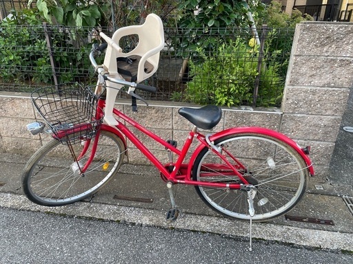 ☆ジャンク品☆ 自転車(子ども乗せシート付き) (ともみ) 北